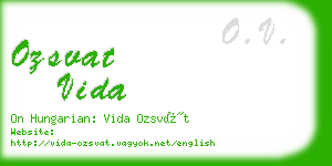 ozsvat vida business card